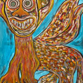 Painting titled "Chimère" by Christophe Verger-Lecocq, Original Artwork, Acrylic