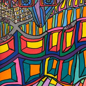 Drawing titled "Openings" by Christophe Verger-Lecocq, Original Artwork, Marker