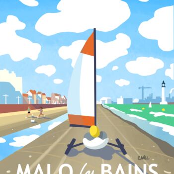 Zeichnungen mit dem Titel "Affiche de Malo-les…" von Christophe Williart, Original-Kunstwerk, Digitale Malerei