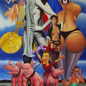 Malarstwo zatytułowany „La chasse est ouver…” autorstwa Christophe Daras, Oryginalna praca