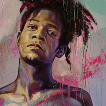 Malerei mit dem Titel "Basquiat" von Christophe Daras, Original-Kunstwerk