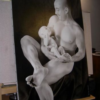 Картина под названием "LIEN PATERNEL" - Christophe Durand, Подлинное произведение искусства
