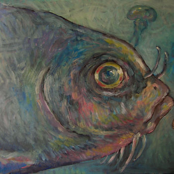 Картина под названием "portraits de la mer" - Christophe Gol, Подлинное произведение искусства, Акрил Установлен на Деревянн…
