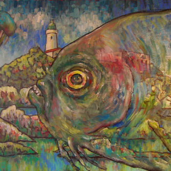 제목이 "Portrait de la mer…"인 미술작품 Christophe Gol로, 원작, 아크릴 목재 패널에 장착됨