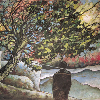 Peinture intitulée "Sous le soleil" par Christophe Gol, Œuvre d'art originale, Acrylique