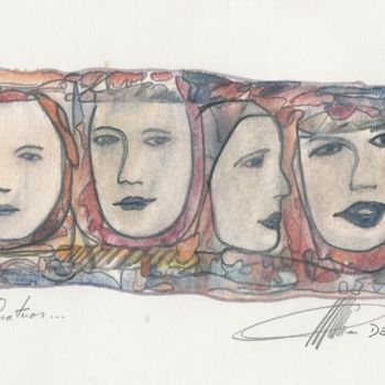 Painting titled "Quatuor" by Christophe Gremaud, Original Artwork