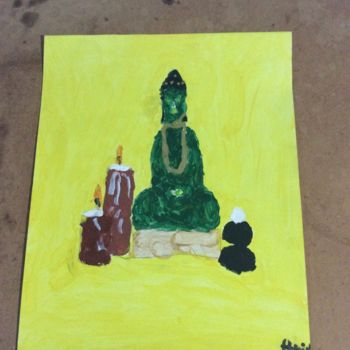 Painting titled "BOUDHA ZEN" by Christophe Huin, Original Artwork, Acrylic