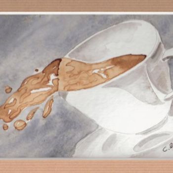 Painting titled "Tasse Espresso" by Christophe Muller, Original Artwork