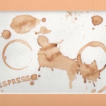 Peinture intitulée "Tâche Espresso" par Christophe Muller, Œuvre d'art originale