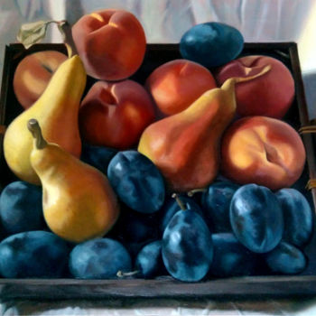 Ζωγραφική με τίτλο "fruit in lacquered…" από Christopher David Moore, Αυθεντικά έργα τέχνης