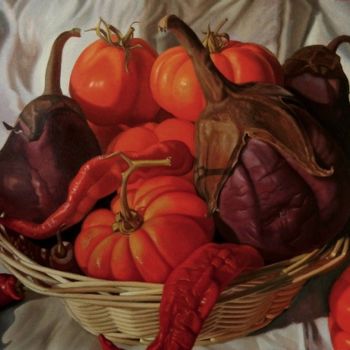 Painting titled "Summer Basket.jpg" by Christopher David Moore, Original Artwork