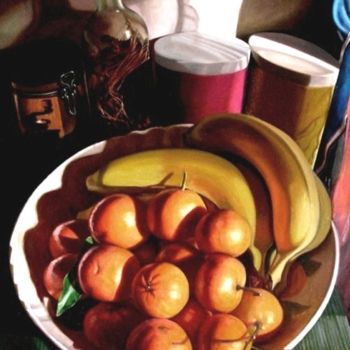 绘画 标题为“Bowl of fruit.jpg” 由Christopher David Moore, 原创艺术品