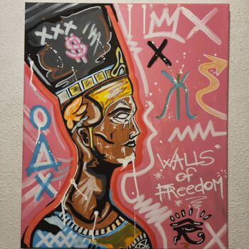 Peinture intitulée "Pharaon" par Christopher Normandin (Dark art), Œuvre d'art originale, Acrylique Monté sur Châssis en bois