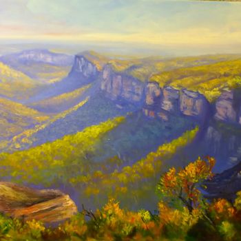 Painting titled "View of the Grose V…" by Christopher Vidal, Original Artwork, Oil