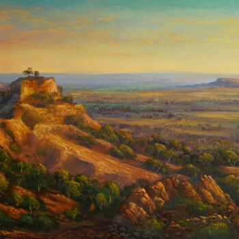 Painting titled "The view from Mount…" by Christopher Vidal, Original Artwork, Oil