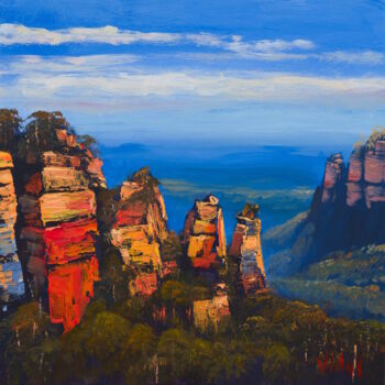 Painting titled "The Three Sisters A…" by Christopher Vidal, Original Artwork, Acrylic