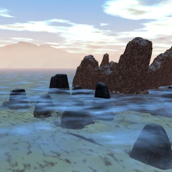 Arts numériques intitulée "Desert Dawn" par Christopher Vine, Œuvre d'art originale, Travail numérique 2D