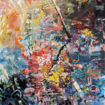 Картина под названием "Just a Stick in the…" - Christopher Walker, Подлинное произведение искусства, Масло Установлен на Дер…