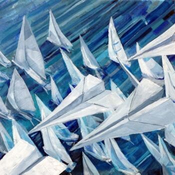 Painting titled "Fleet" by Christopher Walker, Original Artwork, Oil