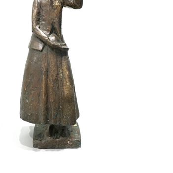 Sculpture titled "MY MOTHER 2" by Christos Kapralos, Original Artwork, Bronze