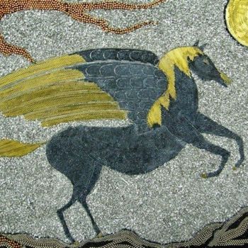 Scultura intitolato "Pegasus in moonligh…" da Chris Tsonias, Opera d'arte originale