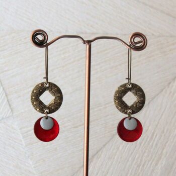 Design intitolato "Boucles d'oreilles…" da Christy, Opera d'arte originale, Orecchini