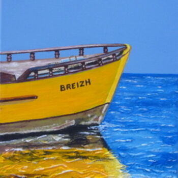 Painting titled "bateau Breizh" by Christine Lefrancois, Original Artwork