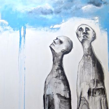 Malarstwo zatytułowany „L'envers des nuages” autorstwa Christyne Proulx, Oryginalna praca, Akryl