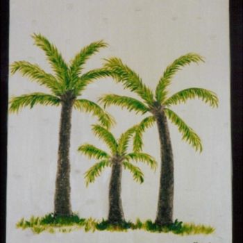 绘画 标题为“Florida Palms” 由Christy Carrithers-Vesci, 原创艺术品