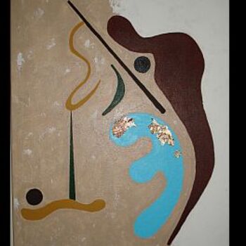 Malarstwo zatytułowany „M” autorstwa Christy Carrithers-Vesci, Oryginalna praca, Olej