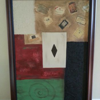Pintura intitulada "Color Block with La…" por Christy Carrithers-Vesci, Obras de arte originais, Óleo
