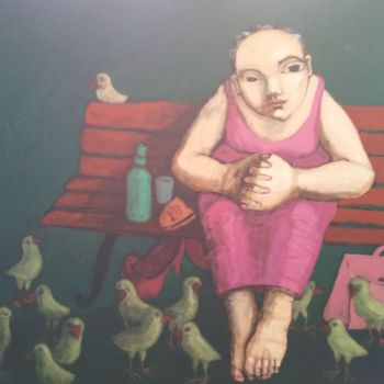Painting titled "4 Déjeûner avec les…" by Hanna Chroboczek, Original Artwork
