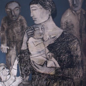 Drawing titled "10)La maternité,tec…" by Hanna Chroboczek, Original Artwork