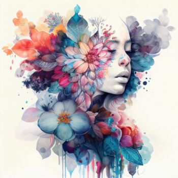 "Watercolor Tropical…" başlıklı Dijital Sanat Chromatic Fusion Studio tarafından, Orijinal sanat, Suluboya