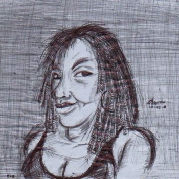 Drawing titled "samira" by Chromo, Original Artwork, Other