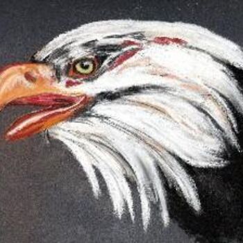 Painting titled "aigle" by Chris, Original Artwork