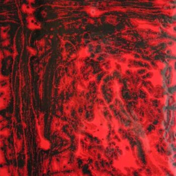 Pintura intitulada "enfer rouge" por Chrystel Mialet, Obras de arte originais