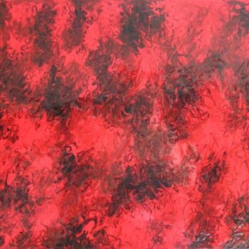 Malerei mit dem Titel "rouge et noir" von Chrystel Mialet, Original-Kunstwerk