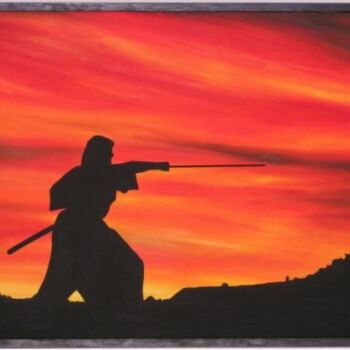 Pittura intitolato "Samourai" da Chrystel Mialet, Opera d'arte originale, Olio