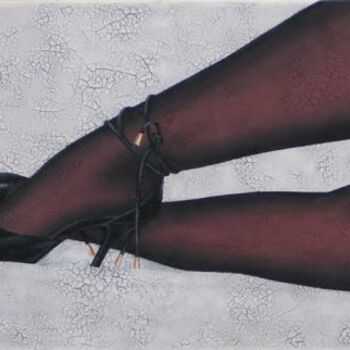 Peinture intitulée "Talons Aiguilles" par Chrystel Mialet, Œuvre d'art originale, Huile