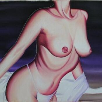 Pintura titulada "nu drapé" por Chrystel Mialet, Obra de arte original