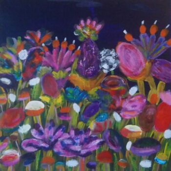 Pintura titulada "Les fleurs de Mareu…" por Chrystelle Ragot, Obra de arte original, Acrílico Montado en Bastidor de camilla…