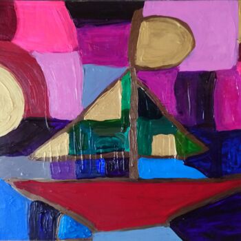 Painting titled "En route vers Shamb…" by Chrystelle Ragot, Original Artwork, Acrylic