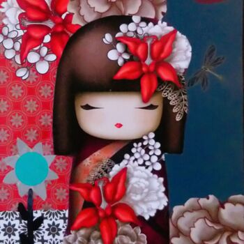 Collages titled "Dame Noël" by Chrystelle Ragot, Original Artwork, Collages