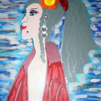Pintura titulada "Princesse du Nord" por Chrystelle Ragot, Obra de arte original, Acrílico Montado en Bastidor de camilla de…
