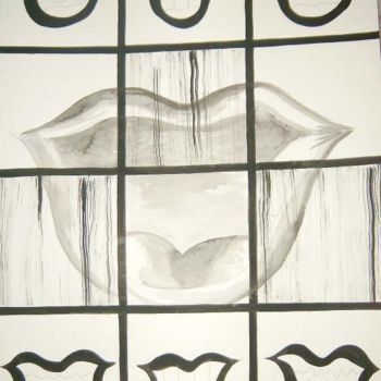 Drawing titled "Televisivos" by Chrystian Marques, Original Artwork