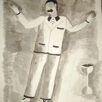 Drawing titled "O Falante" by Chrystian Marques, Original Artwork