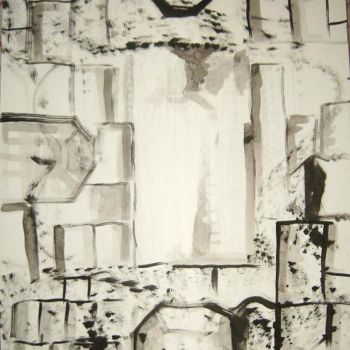 Рисунок под названием "Visões de pedra" - Chrystian Marques, Подлинное произведение искусства