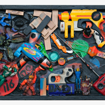 "Boys Toys" başlıklı Kolaj Liam Porisse tarafından, Orijinal sanat, Kolaj