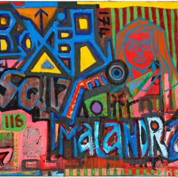 Peinture intitulée "Malandra" par Liam Porisse, Œuvre d'art originale, Acrylique